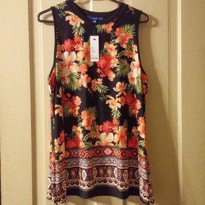 Apt. 9 Floral Tank Top Multi-Color